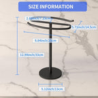 Stand Countertop Hand Towel Holder, Towel Rack Free Standing, Towel Bar Hanger for Bathroom Kitchen Black