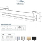 Transolid JGBS30-CB Jocelyn 30-in Grab Bar Shelf, Champagne Bronze