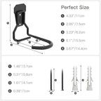 Housolution Bike Wall Mount with Fixed Hook, [6 Pack] Heavy Duty Bike Storage Rack, Bike Rack Vertical Stand for Garage - Easily Hang/Detach - with Screws Iron Bike Hanger Brackets