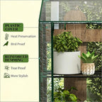 Portable Lean-to Greenhouse with Reinforced UV-Resistant Cover, Ventilated Roll-Up Doors, and Sturdy Wire Shelving for Plant Protection