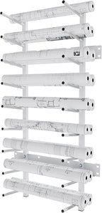 Wall Mount Blueprint Storage Rack Hanging File Roll Poster Display Rack Heavy Duty Roll File Holder for Construction Plan Posters Vinyl RollsHigh Map Capacity 320 lbs