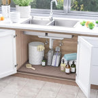 SIKADEER 34" x 19" Under Sink Mat Waterproof, Silicone Mat Kitchen Drawer Shelf and Cabinet Liner, Sink Protector for Kitchen Organizers and Storage, Boot Tray Pet Food Mats