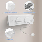 17Ft Retractable Clothesline Indoor/Outdoor, Comes with 30 clothespins, Anti-Sag for Drying Clothes line retracting Indoor/Outdoor, Dual-Line with Each Line 17Ft Long Laundry line Retractable