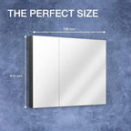 Kohler 81146-DA1 Maxstow Frameless Surface Mount Bathroom Medicine Cabinet, 30 in. W x 24 in. H, Dark Anodized Aluminum
