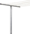 Household Essentials Steel Outdoor Clothesline Single T-Post, Silver