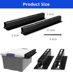 3 Pack Overhead Storage Bin Rack, Ceiling Racks for Utility Bins Organization, Heavy Duty Rack Ceiling Garage Storage for Supports Most Bins Container (for 2 Bins, Bins are not included)