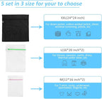 GOGOODA Mesh Laundry Bags for Delicates Durable Protective Wash Bags Travel Storage Bags for Intimates Lingerie, 5PCS (1XXL,2L,2M)