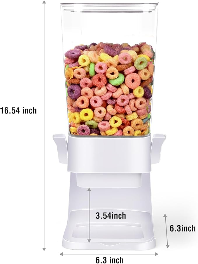 Cereal Dispenser Countertop with 2 Pack Bowls and Spoons 5.5 Qt Large Cereal Storage Container Holder for Pantry Dry Food Nut Dispenser Snack Candy Organizer Kitchen Organization for Oatmeal Granola