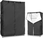 Wire Rack Covers,Heavy Duty 600D Dustproof Waterproof Storage Rack Covers for Metal Shelves,Storage Shelf Cover with Zipper for Wire Shlef,36''W x 14''D x 71''H,Black