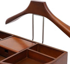 Valet Stand for Man and Women, Wood Suit Rack Suit Valet Stand with Top Tray, Valet Suit with Drawer Valet Stands Men Valet Brown Suit Valet Clothes Rack for Entryway Office Living Room