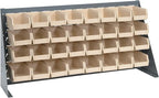 Quantum Storage Systems QBR-3619-220-32IV Ultra Bin Complete Bench Rack Package with 32 Ultra Bins, 36" x 8" x 19" , Ivory