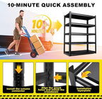Set of 3 71"HGarage Shelving-2050LBS 5 Tier Storage Shelves,Adjustable Heavy Duty Metal Shelving Unit and Storage Large Rack,Utility Steel Shelf For Shop Warehouse Industrial Pantry 71"x35"x16"