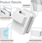 Large Collapsible Laundry Basket with Detachable Hanging Organizer, Space-Saving Wall-Mounted Hamper for Home, Dorms, RVs, Main Basket Measures 13" x 9.5" x 17.5" In
