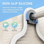 Kadolina White Hanging Shower Caddy, 3-Tier Bathroom Organizer with Soap Dish, Rust Resistant, Quick Dry, Assembly Required