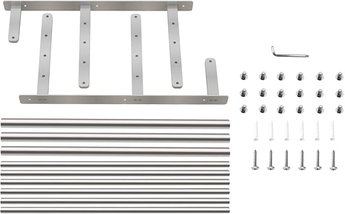 Towel Shelf for Bathroom Wall Mounted, 3-Tier Hotel Style Towel Rack with Towel Bars, Brushed Nickel Towel Racks for Bathroom Lavatory, 16 Inch
