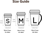 Reusable Neoprene Insulator Sleeve for Iced Coffee & Cold Soda, Coffee Sleeves for Iced & Hot Drinks, Cold Beverage Cooler Compatible with Starbucks, Dunkin (Team GFD, Large: 32oz)