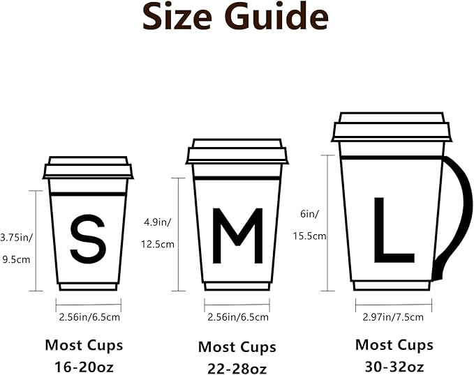 Reusable Neoprene Insulator Sleeve for Iced Coffee & Cold Soda, Coffee Sleeves for Iced & Hot Drinks, Cold Beverage Cooler Compatible with Starbucks, Dunkin (Tropical Flower, Small: 16-18oz)