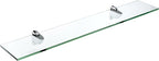 Spancraft Glass H-6x36-Chrome Heron Glass Shelf, Chrome, 6" x 36"