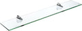Spancraft Glass H-8x24-Chrome Heron Glass Shelf, Chrome, 8" x 24"