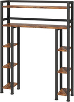 Homeiju Over The Toilet Storage Cabinet with Toilet Paper Holder Stand, 35.5'' Wide Freestanding Bathroom Organizer Space-Saving Toilet Rack for Bathroom, Restroom, Laundry, Rustic Brown