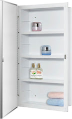Plastic Medicine Mirror Cabinet for Bathroom, Surface and Recessed Mount