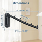 Alise Wall Mounted Drying Rack,Swivel Clothes Drying Rack Stainless Steel,Space Saving Clothes Hanger Rack,Heavty Duty Clothes Wall Drying Rack for Laundry Closet Bedroom/Bathroom,Matte Black