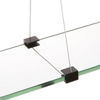 Spancraft Glass CR-12x14-Black Crane Glass Shelf, Black, 12" x 14"