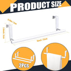 2 Pack Towel Rack for Cabinet, Over Cabinet Bar, Strong Steel Towel Holder, 9 Inch for Home Kitchen Bathroom Doors(White)