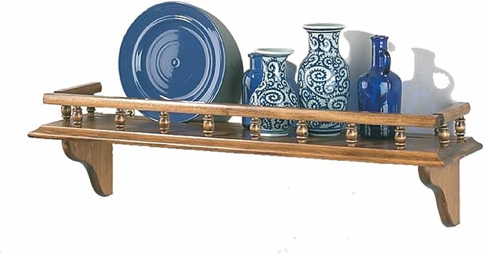Renovators Supply Manufacturing Kitchen Shelves Wall Mounted Antique Pine Captain's Shelf 28 Inch