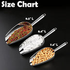 Set of 1 Ice Scoop, Stainless SteelKitchen Ice Scoop for Canisters or Ice Maker, Food Scoops for Canisters, Freezer, Flour, Dry Foods, Coffee Beans, Pop Corn, Pet Dog Cat Food (Stainless Steel-S)