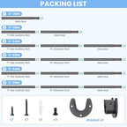 Closet Rods for Hanging Clothes, 17 to 39 Inch Stepless Adjustable Closet Rod, 1.3 Inch Diameter Metal Heavy Duty Closet Hanging Rod for Closet Wardrobes Laundry RV, Black