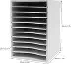 LOYALHEARTDY Vertical Desktop Sorter, 11 Adjustable, Letter-Size Compartments, PVC Organizer for Home Office and Classroom