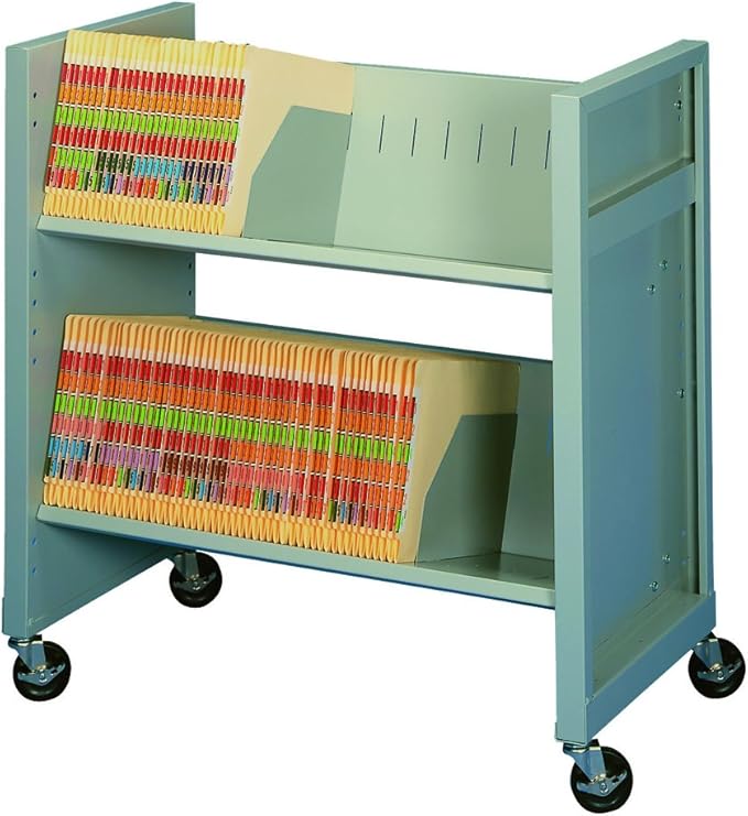 Datum Storage Mini File Cart(Fits under counter/desk) 2 Letter/Legal Size Shelves, Bone White