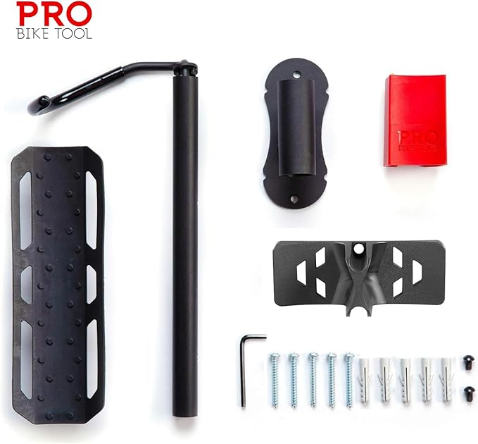 Pro Bike Tool Swivel Bike Rack, Wall Mount for Bicycles, Home, Garage, Vertical Hanging Rack for Storage, Secure Hook for MTB, Road, Hybrid Bikes
