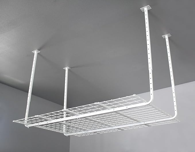 Ceiling Mounted Adjustable Shelf in White