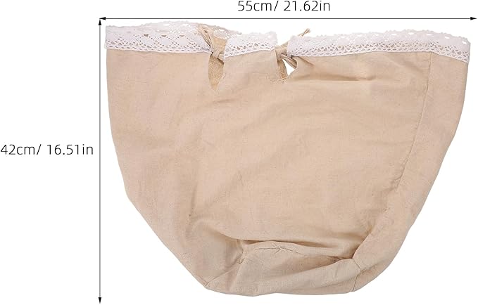 Removable Laundry Basket Liner Washable Cloth Insert Cover for Home Decor and Seasonal Parties Accessories - White