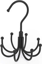 2 Pack Belt Hanger, Space Saving Belt Organizer for Closet, Max 48 Storage Capacity, Rotating Belt Rack Closet Organizers and Storage for Hanging Belt, Ties, Black