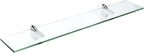 Spancraft Glass F-4.75x27-Chrome Falcon Glass Shelf, Chrome, 4.75" x 27"