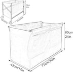 Replacement Liner Bag For Laundry Cart - Removable Liner Bag For Rolling Laundry Basket, Oxford Cloth Storage Bags, Trolley Cloth Bag, Hotel Room Work Trolley Replacement Bag(Gray,77x43x60cm/30x17x24i
