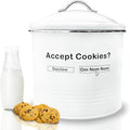 Unique Cookie Jars with Lids Airtight, Cute COOKIE TINS with Lids, Vintage Cookie Jars for Kitchen Counter Decorative, Large Cookie Jar Funny & Creative Cookie Container