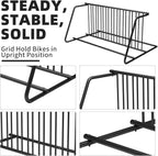 Commercial Grid Bike Rack-59" Length Single & Double Sided 10 Holders Floor Bike Parking Rack Stand, Bicycle Storage Stand for Garage,Store,School,Park Storage & Universities Power Coated Steel