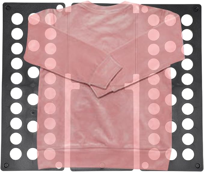 T Shirt Folder Clothes Folding Board, CollapsiblePlastic Laundry Aid, Adjustable SpeedFlip Organizer, Household Liner SorterOrganiser, for Clothing Easy Fast Home Travel Dorm Organization