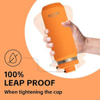 Greylock 20 oz Insulated Water Bottle with Straw Lid, Reusable Stainless Steel Sports Water Bottles with Foldable Handle, Leak Proof, Double-Wall Vacuum Insulation, 24 Hours Cold(Tangerine)