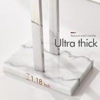 KOKOSIRI Floor Stand Towel Rack for Bathroom 2-Tier Free Standing Towel Holder with Heavy Marble Base Thicken Steady Design Polished Chrome Stainless Steel THS0005-CH