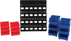 Performance Tool W530 Wall Mount Bin Rack System with 12 Bins for Organizing Parts and Tools