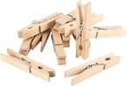 HOIGON 400 Pack 3 Inch Natural Wooden Clothes Pins, Sturdy Large Wooden Clothespins, Wood Clips with Spring, Wood Laundry Pins for Clothing, Craft, Hanging Photo, Clipping Snacks