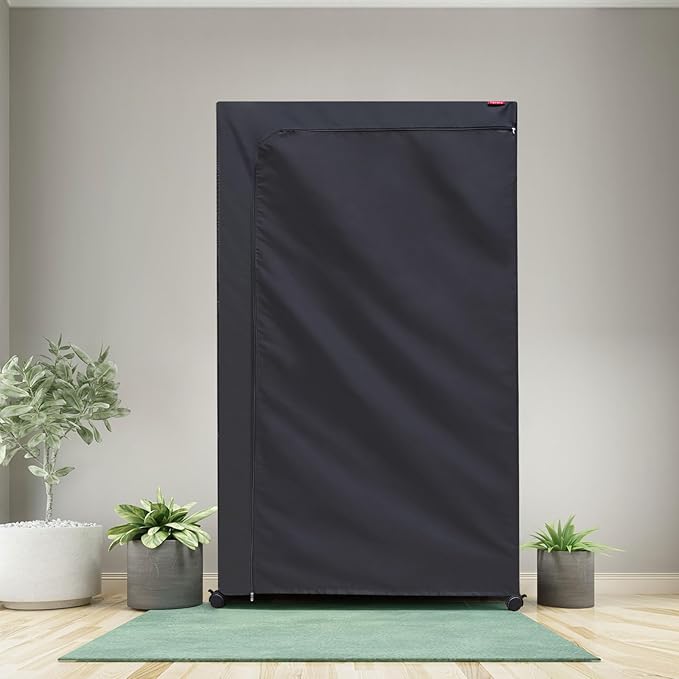 Waterproof Shelf Cover Heavy Duty Shelving Cover Dustproof Storage Wire Rack Covers, with Two-Way Zipper 40" Wx18 Dx72 H (No Shelves,Black)