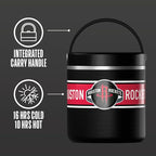 Hydrapeak x NBA Officially Licensed Houston Rockets 25oz Stainless Steel Vacuum Insulated Thermos Food Jar with Handle, Wide Mouth Leak-Proof Soup Thermos for Adults, 10 Hours Hot and 16 Hours Cold