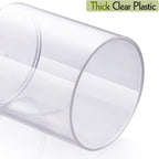 AOZITA 4 Pcs, Acrylic Qtip Holder Dispenser for Cotton Swab, Ball, Round Pads, Floss Picks - Clear Plastic Apothecary Jar Set for Bathroom Canister Storage Organization, Vanity Makeup Organizer