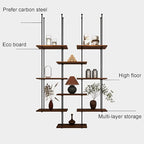 Ceiling Shelf, Ceiling Mount Storage Rack with Wooden Boards Hanging Storage Rack for Display Plants,Wine,Books, Quick Installation (Color : A, Size : 3 Layer)